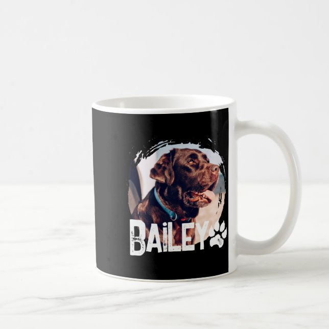 Taza De Café Pets Simple Modern Cool Nge Name And Photo  (Derecha)
