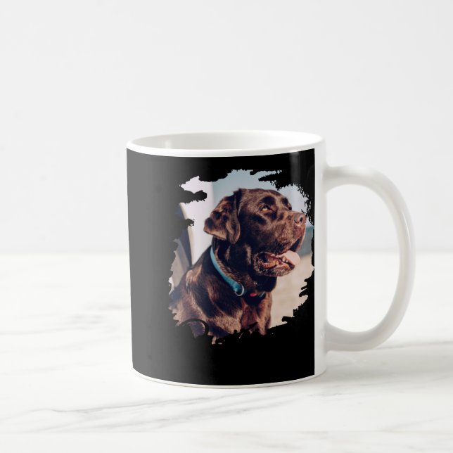 Taza De Café Pets Simple Modern Cool Tygraphy Name And Photo  (Derecha)