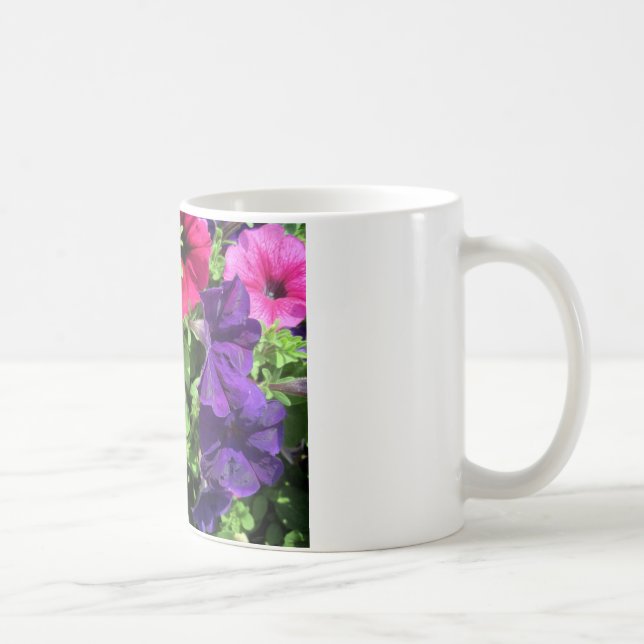 Taza De Café Petunias coloridas (Derecha)