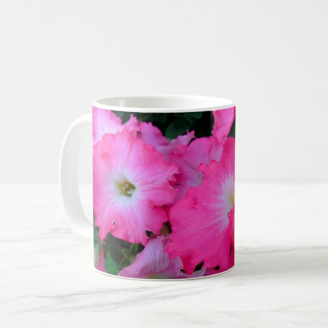 Taza De Café Petunias rosadas (Anverso izquierdo)