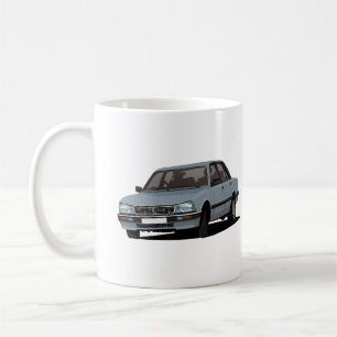 Taza De Café Peugeot 505 - 2 imágenes azul-grises de x -