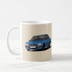 Taza De Café Peugeot que arrincona 505 - azul -