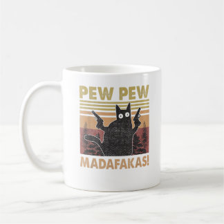 Taza De Café pew pew madafakas cat mug