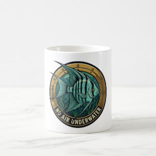 Taza De Café Pez Ángel Subacuático Sin Aire Porthole