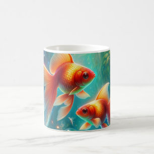 Taza De Café Pez de oro Nowruz Hermoso