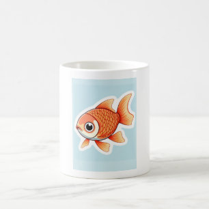 Taza De Café Pez Dorado Kawaii
