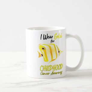 Taza De Café Pez Dorado Llevo Oro Por Conciencia Del Cáncer Inf
