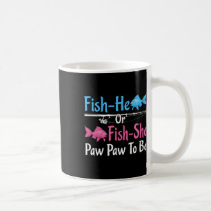Taza De Café Pez-él o Pez-ella Paw Paw para Revelar el Género B