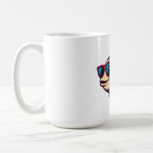 Taza De Café "Pez Funky con Pegatina de Gafas de Sol