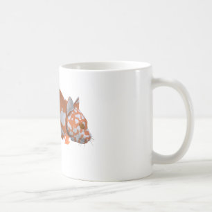 Taza De Café Pez Gato Manchado de Naranja Blanco