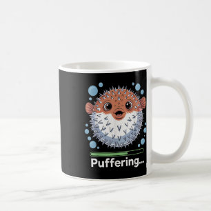 Taza De Café Pez globo lindo pesca pufante de peces
