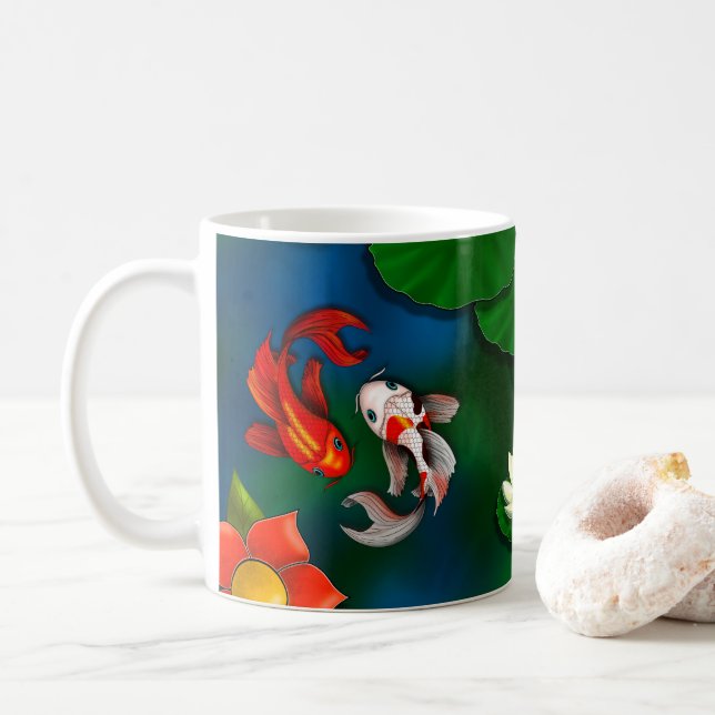 Taza De Café Pez Koi (Con donut)