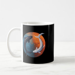 Taza De Café Pez Koi Japonés Yin Yang Hombres Mujeres Pescador 