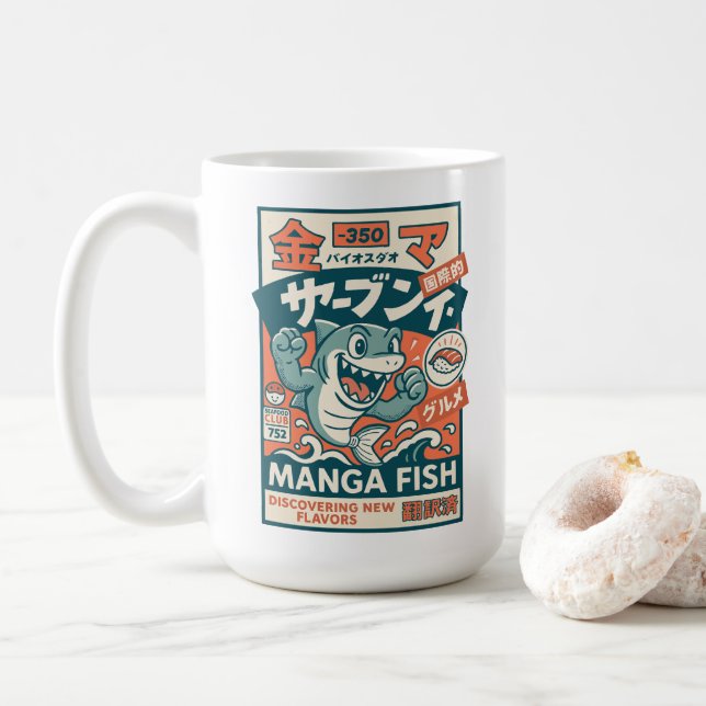 Taza De Café Pez Manga (Con donut)