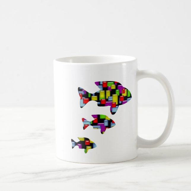 Taza De Café pez mosaico (Derecha)