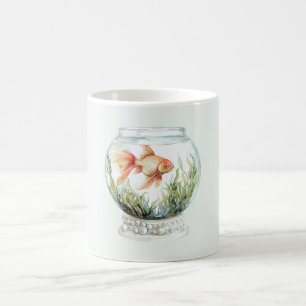 Taza De Café Pez naranja melocotón en tazón