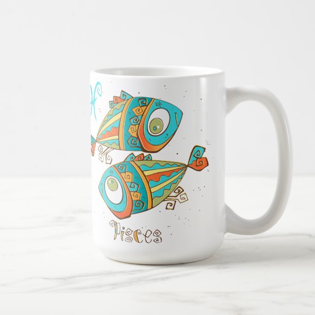 Taza De Café Pez Piscis Adorable (Derecha)