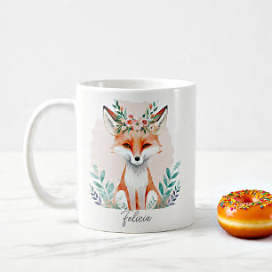 Taza De Café Pezón floral acuático personalizado