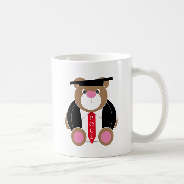 Taza De Café PGCE personalizado lindo oso de peluche para profe (Derecha)