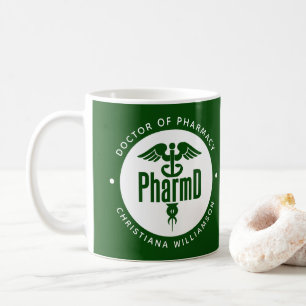 Taza De Café Pharm Médica de Farmacia Graduado Farmacéutico Far