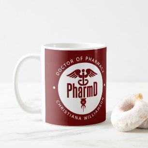 Taza De Café Pharm Médica de Farmacia Graduado Farmacéutico Far