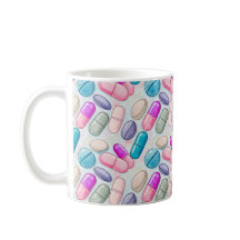 Pharmacist Pastel Pills Illustration