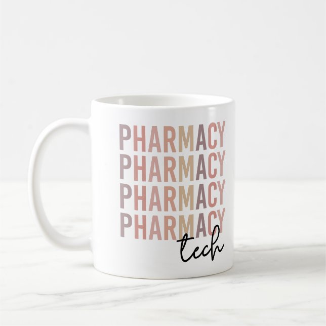 Taza De Café Pharmacy Tech | Técnico Farmacéutico (Izquierda)
