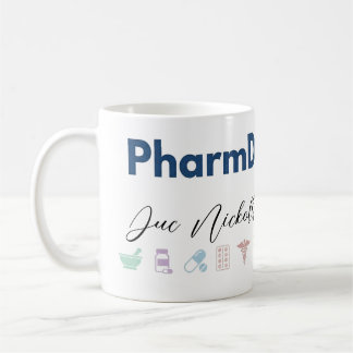Taza De Café PharmD Personalized Mug | Minimal Modern Pharmacis