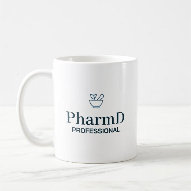 Taza De Café PharmD Professional Identity Typography (Izquierda)