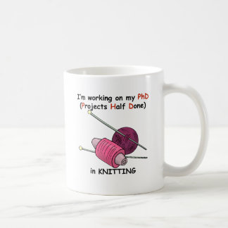 Taza De Café PhD en hacer punto