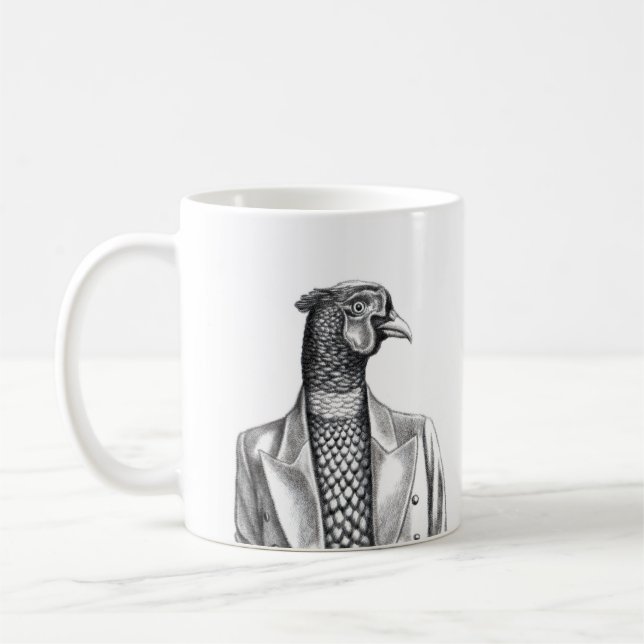 Taza De Café Pheasant en Smart Jacket (Nieve) (Izquierda)