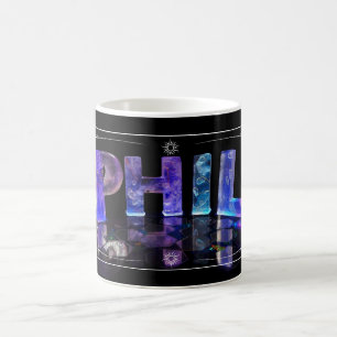 Taza De Café Phil - el Phil conocido en 3D se enciende (la