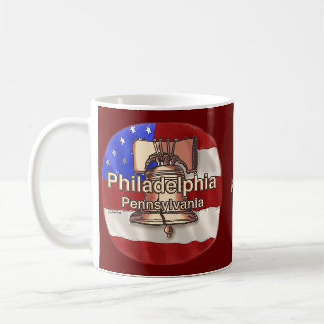 Taza De Café Philadelphia Liberty Bell (Izquierda)
