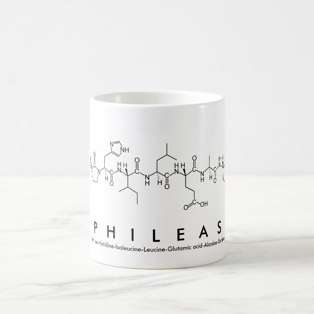 Taza De Café Phileas peptide name mug (Centro)
