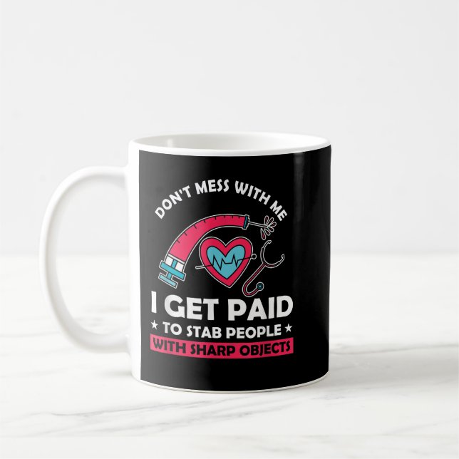 Taza De Café Phlebotomist Syringe Phlebotomy Doctor Blood Nurse (Izquierda)