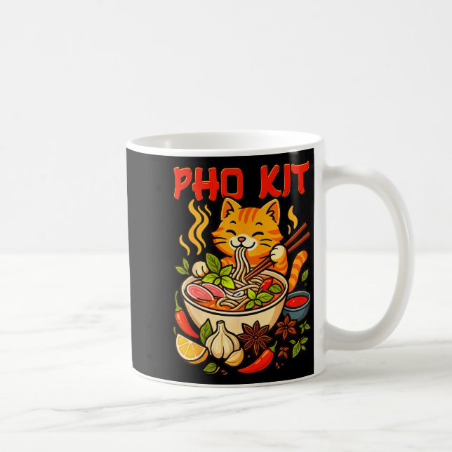 Taza De Café Pho Kit Mariners Cat Funny Meme  (Derecha)