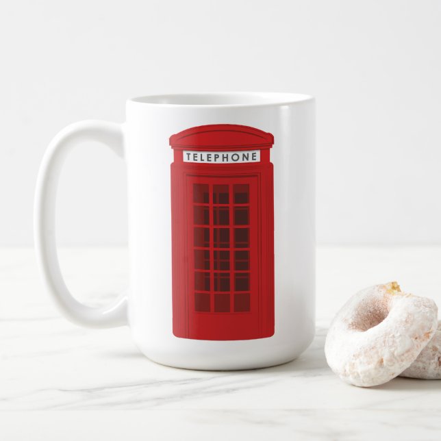 Taza De Café Phone Box (Con donut)