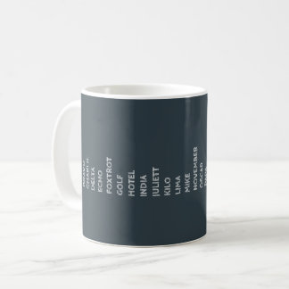 Taza De Café Phonetic Alphabet NATO A Z Signal Reference