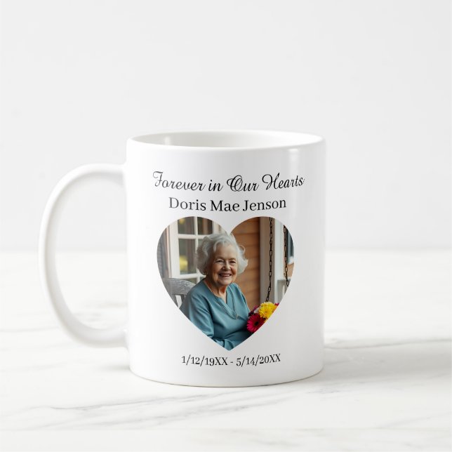Taza De Café Photo and Poem Sentimental Memorial (Izquierda)