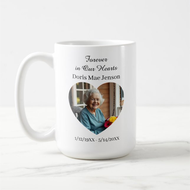 Taza De Café Photo and Poem Sentimental Memorial (Izquierda)