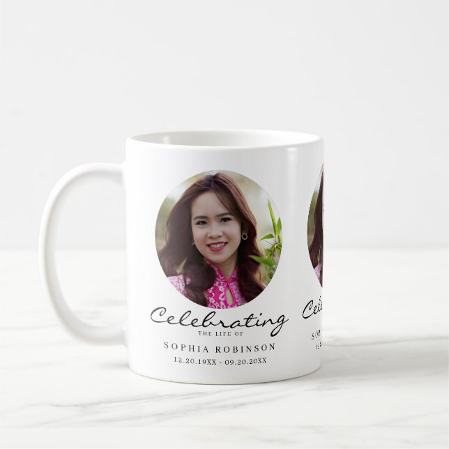 Taza De Café Photo Celebration of Life Memorial Keepsake (Izquierda)