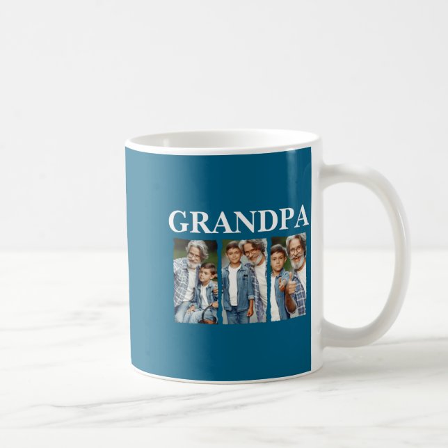 Taza De Café Photo Collage Grandpa D Gift  (Derecha)