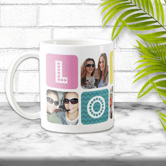 Taza De Café Photo Collage Multicolor