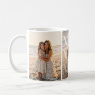 Taza De Café PhotoPop Mamá personalizada 3 fotos