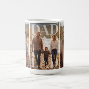 Taza De Café PhotoPop Papá 3 Colage de Fotos Familiares