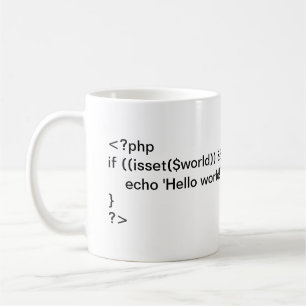 Taza De Café PHP Hello World! código condicional mug