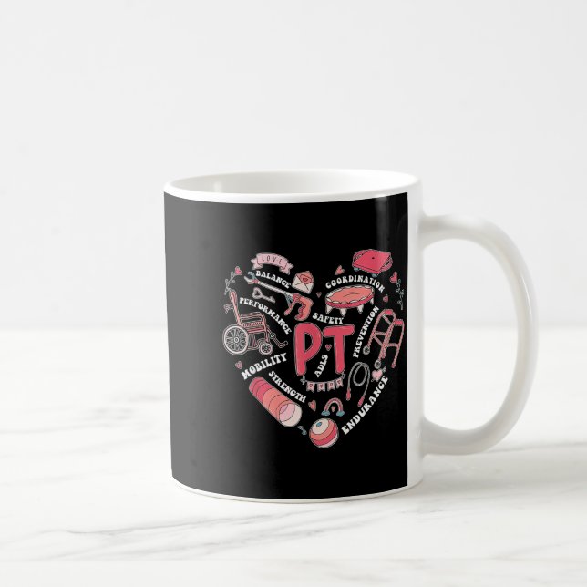 Taza De Café Physical Therapy Pt Valentine Heart Shape Physical (Derecha)
