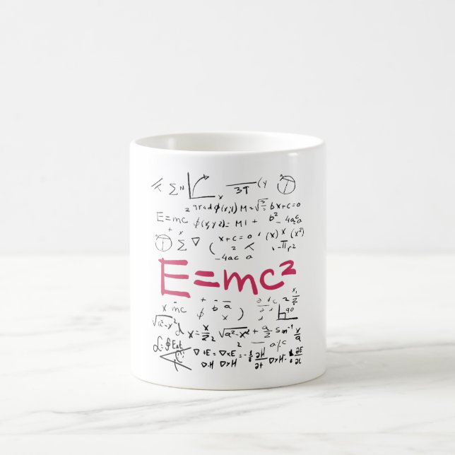 Taza De Café Physics and Math Formulas EMC2 (Centro)