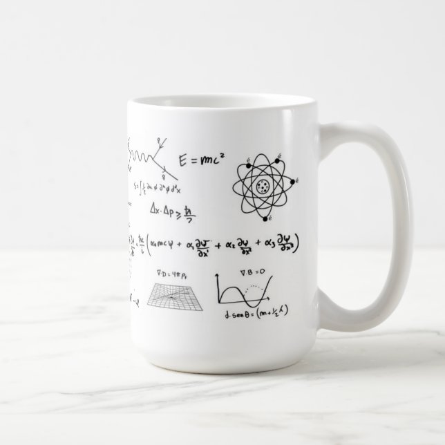 Taza De Café Physics Formulas Coffe Mug (Derecha)