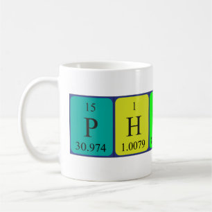 Taza De Café Physics nombre de tabla periódica mug